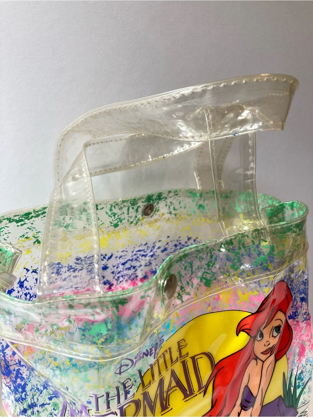 Vintage 90’s Disney The Little Mermaid Vinyl Purse Tote Sunglasses Y2K Ariel VTG